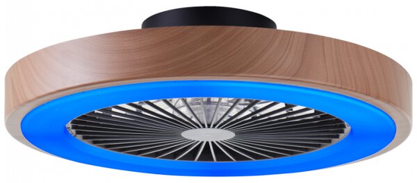 Brilliant G60060/09 Stmívatelné LED svítidlo SLIMLINE NATUR s reverzním VENTILÁTOREM + funkce LED