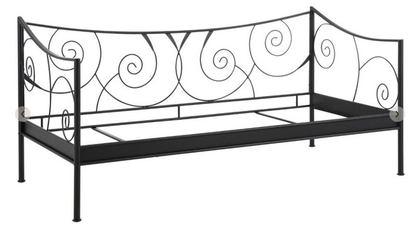 Černá kovová postel Støraa Isabelle, 90 x 200 cm