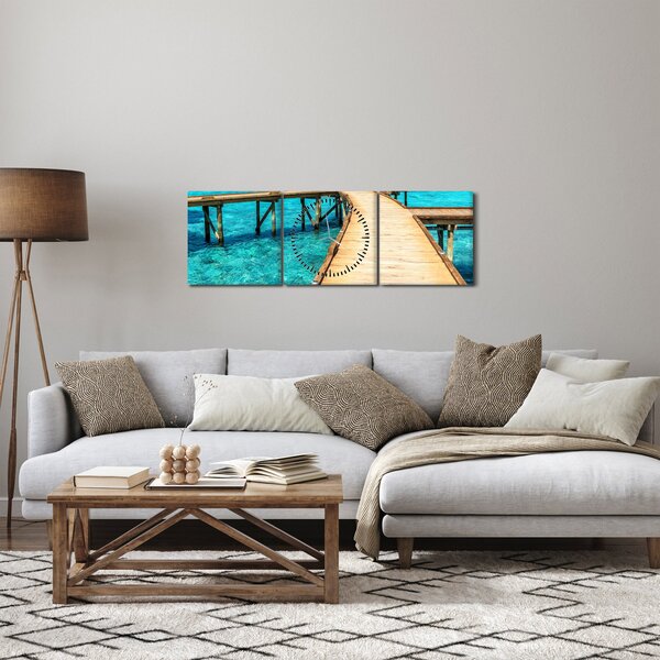 Obraz - Molo (s hodinami) (90x30 cm)