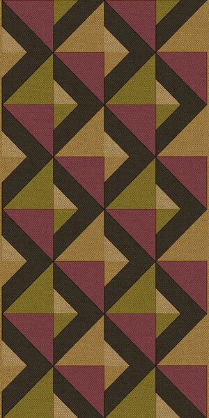 Geometrická vliesová tapetová bordura na zeď, vínová, B39099, Arché, Cristiana Masi by Parato