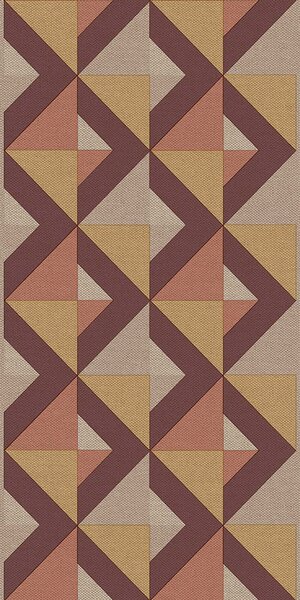 Geometrická vliesová tapetová bordura na zeď, vínová, B39098, Arché, Cristiana Masi by Parato