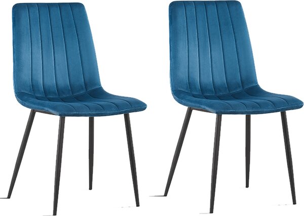 Jídelní židle Stozy Velvet Amya Blue - 2 kusy