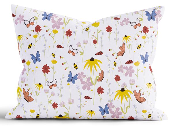 MK Lůžkoviny Bavlněný povlak na polštář Renforcé 70 x 90 cm - Motýlci