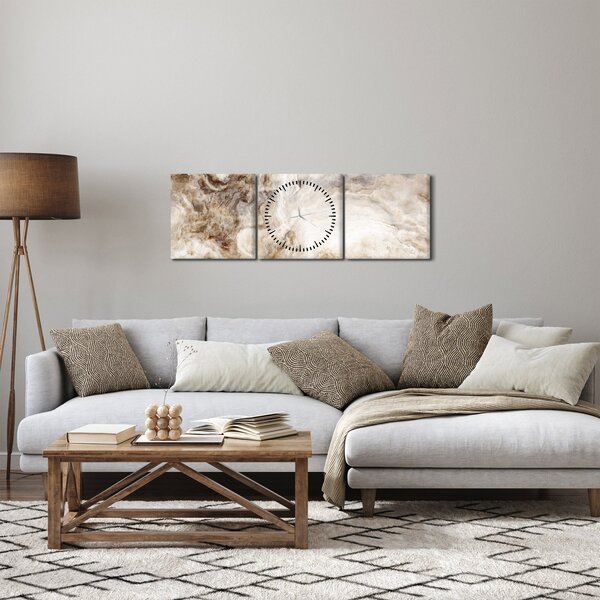 Obraz - Mramor (s hodinami) (90x30 cm)