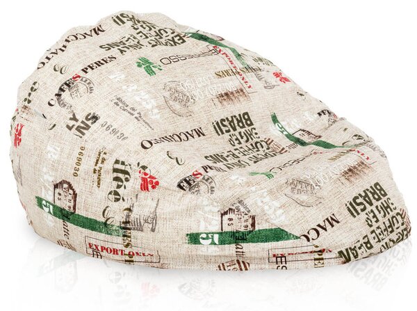Sedací vak Primabag Mega Sako Design coffee
