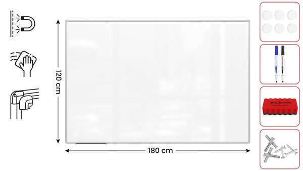 ALLboards PREMIUM EX1812 magnetická tabule 180 x 120 cm