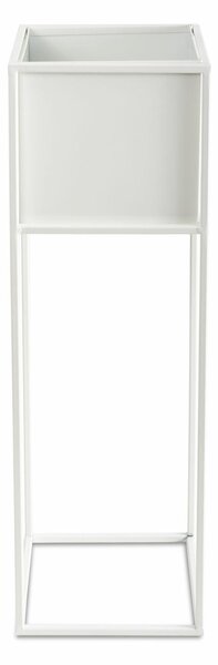 KOVOVÝ KVĚTINÁČ SE STOJÁNEM PLAIN 70X24 CM BÍLÁ