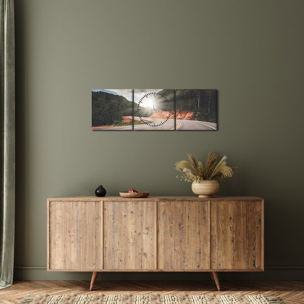 Obraz - Cesta start (s hodinami) (90x30 cm)