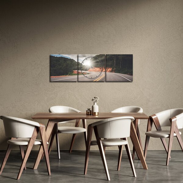 Obraz - Cesta start (s hodinami) (90x30 cm)