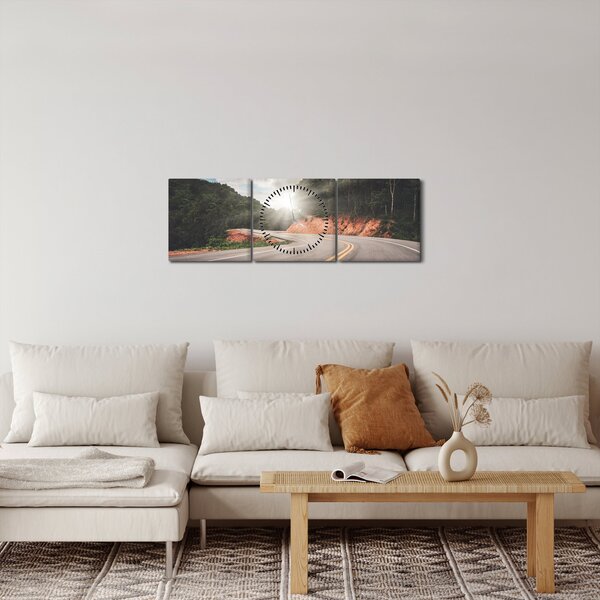 Obraz - Cesta start (s hodinami) (90x30 cm)