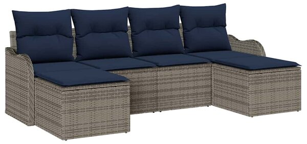 Set pohovek 6 ks Šedá Polyester 3345815