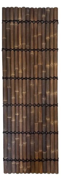 Panel z půlkruhových tmavě hnědé barvy 90 × 270 cm (bambusový plot)