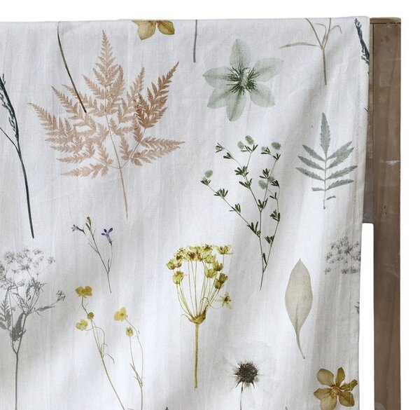 Krémový bavlněný ubrus s divokými květy Aix Wild Flowers - 140*240 cm - Chic Antique