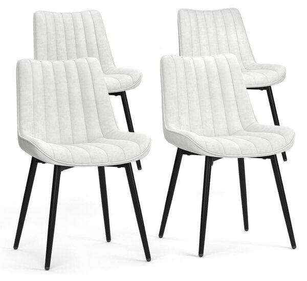 Židle jídelny Vicco Ravlo Béžová/Černá 51 x 57 cm Sada 4 kusů, Model 61391