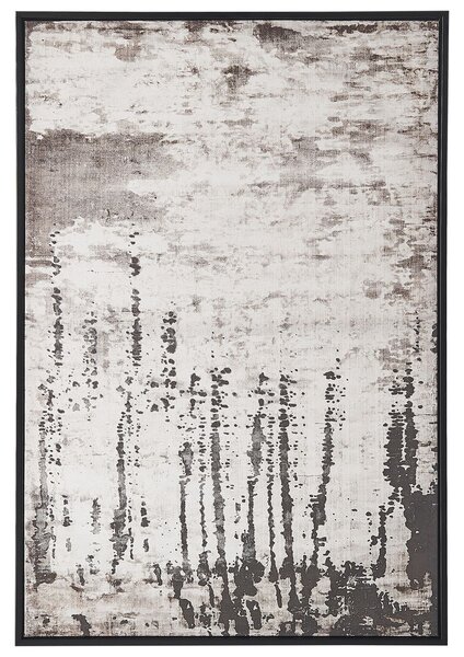 Zarámovaný obraz na plátně abstraktní 63 x 93 cm šedý ZEVIO