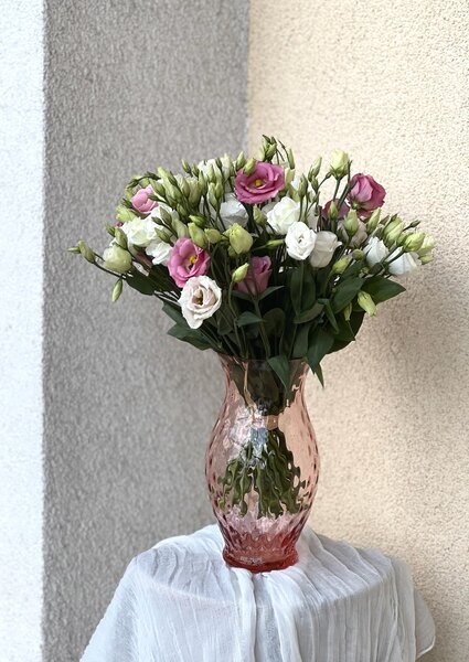 Skloglass Váza CÍNIE Růžová Barva: Růžová