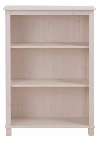 Nízká bílá knihovna z masivního borovicového dřeva Støraa Pinto