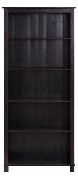 Tmavě hnědá knihovna z borovicového dřeva 77x171 cm Pinto - Støraa
