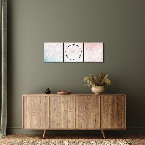 Obraz - Mandaly ve zdi 2 (s hodinami) (90x30 cm)