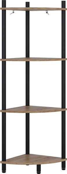 Rohová police Vicco Bivio Zlatý dub power/antracit 29 x 102.5 cm se 4 úložnými prostory, Model 57473