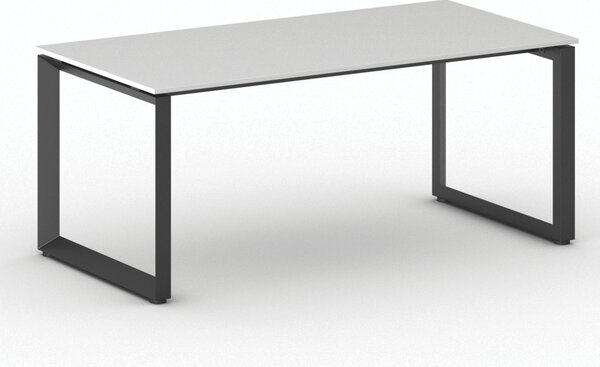 Kancelářský stůl PRIMO INSPIRE, 180x90 cm, černá podnož, bílá