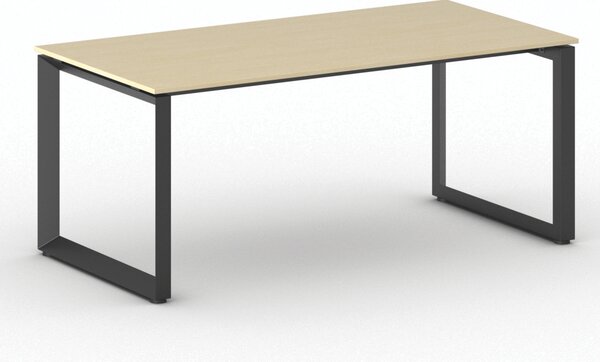 Kancelářský stůl PRIMO INSPIRE, 180x90 cm, černá podnož, bříza