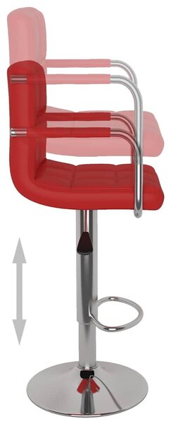 Barové židle 2 ks vínové umělá kůže 334599