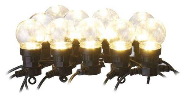 EMOS LED světelný řetěz – 10x párty žárovky čiré, 5 m, venkovní i vnitřní, teplá bílá DCPW02