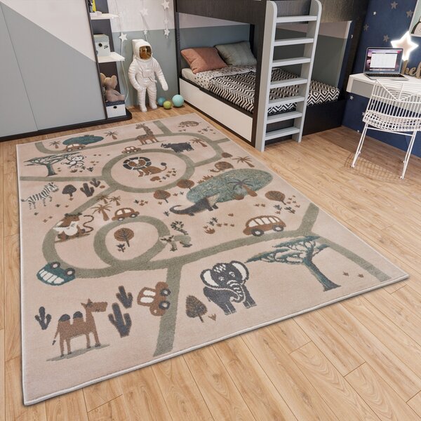 Hanse Home Dětský koberec Adventures 105972 Cream Brown Grey - 120x170 cm
