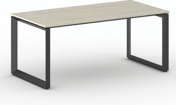 Kancelářský stůl PRIMO INSPIRE, 180x90 cm, černá podnož, dub přírodní