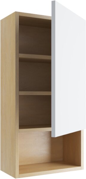 Excellent Tuto skříňka 40x21.8x80 cm boční závěsná bílá-dub MLEX.0107.400.BLWH