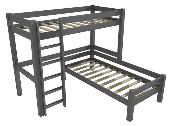 Vomaks Patrová postel 8X8 12A Rozměr: 80 x 200 / 80 x 200 cm, Barva: barva šedá