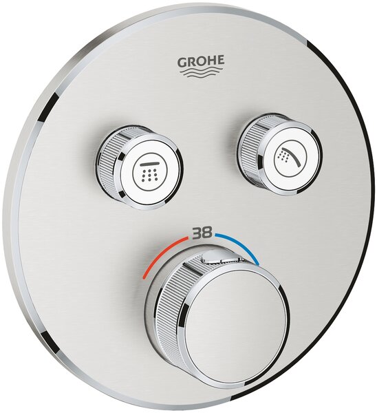 Grohe Grohtherm SmartControl vanová baterie pod omítku s termostatem SuperSteel 29119DC0