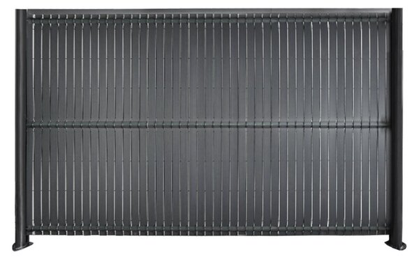Zástěna Zahradu Plastová, PVC, Mazovia 153x250 cm Šedá Celoroční, Zástěna Pro Zahradní Plot, Odolná Proti Větru, Povětrnostním Vlivům a UV Záření