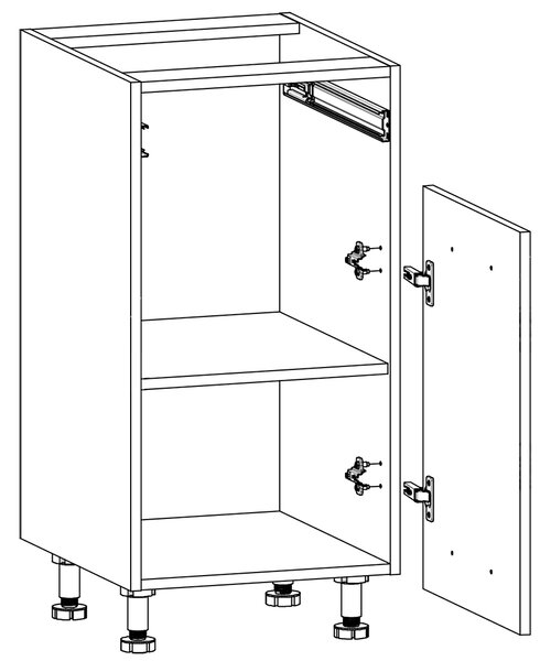 LANGEN ap | dolní skříňka D40S1 PUSH OPEN | UNI provedení | artisan