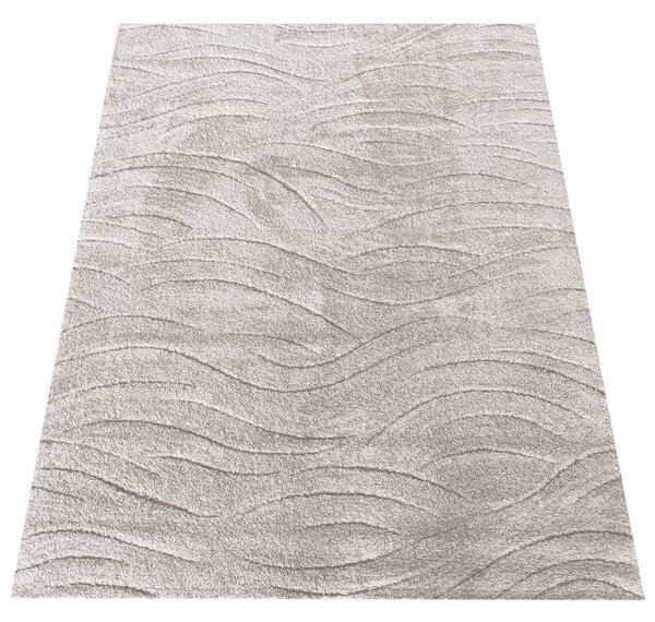 Makro Abra Koberec kusový Serenity 04 Vlnky Béžový Rozměr: 80x150 cm