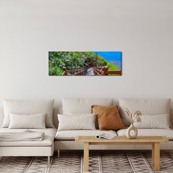 Obraz - Panorama (s hodinami) (90x30 cm)