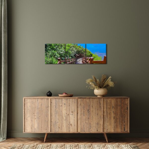 Obraz - Panorama (s hodinami) (90x30 cm)