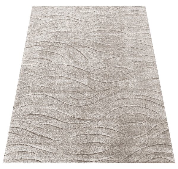 Makro Abra Koberec kusový Serenity 04 Vlnky Béžový Rozměr: 80x150 cm