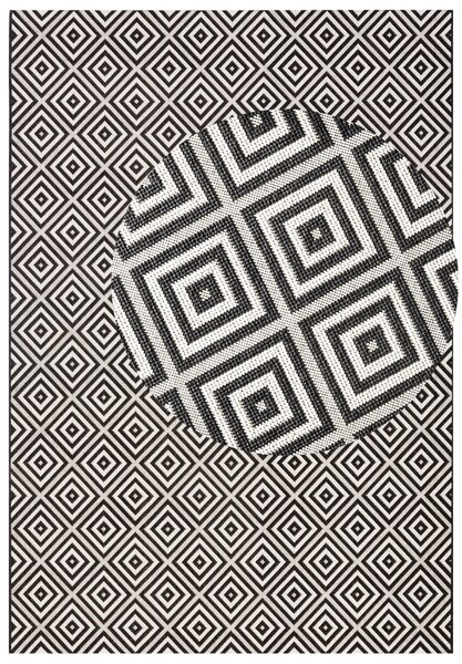 Hanse Home, Kusový koberec Meadow 102470 Black – na ven i na doma, 140x200, černobílá, chodba / předsíň