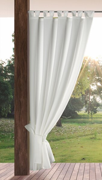 ZAHRADNÍ VODĚODOLNÝ ZÁVĚS NA POUTKÁCH GARDEN 155X200 CM BÍLÁ
