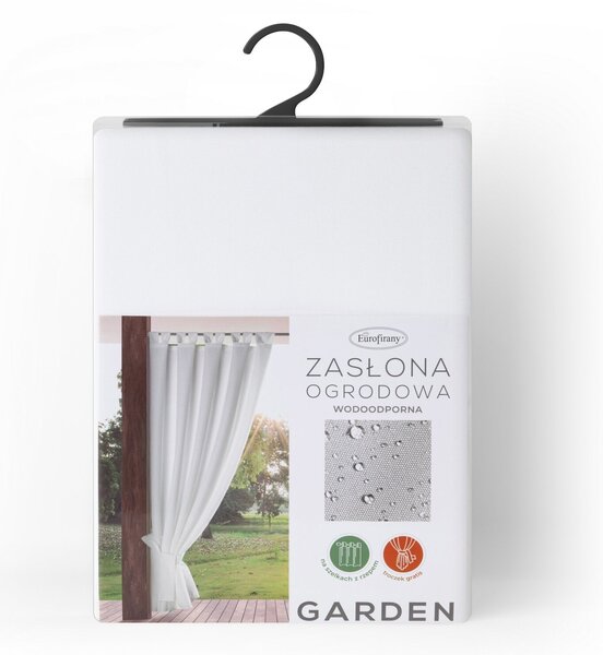 ZAHRADNÍ VODĚODOLNÝ ZÁVĚS NA POUTKÁCH GARDEN 155X200 CM BÍLÁ