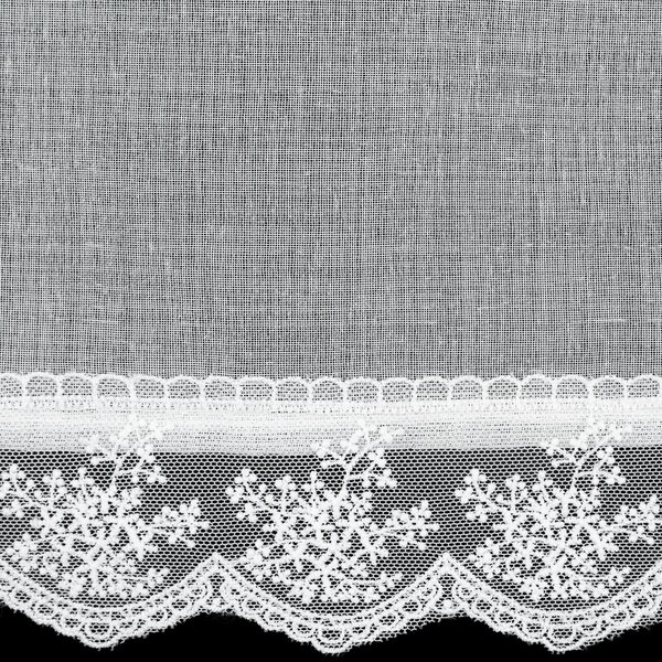 KRÁTKÁ ZÁCLONA NA KROUŽCÍCH SUZAN 350X140 CM BÍLÁ
