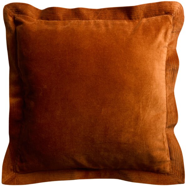 Kave Home Oranžový sametový povlak na polštář Ladira 45 x 45 cm