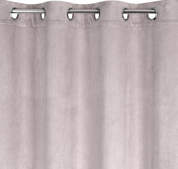 ZATEMŇOVACÍ ZÁVĚS NA KROUŽCÍCH LILI 140X250 CM PÚDROVĚ RŮŽOVÁ