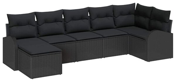 Set pohovek 7 ks Černá polyratan 3354802