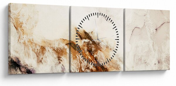 Obraz - Abstrakce (s hodinami) (90x30 cm)