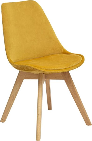 Eazy Living Velvet Jídelní židle Berenice Yellow