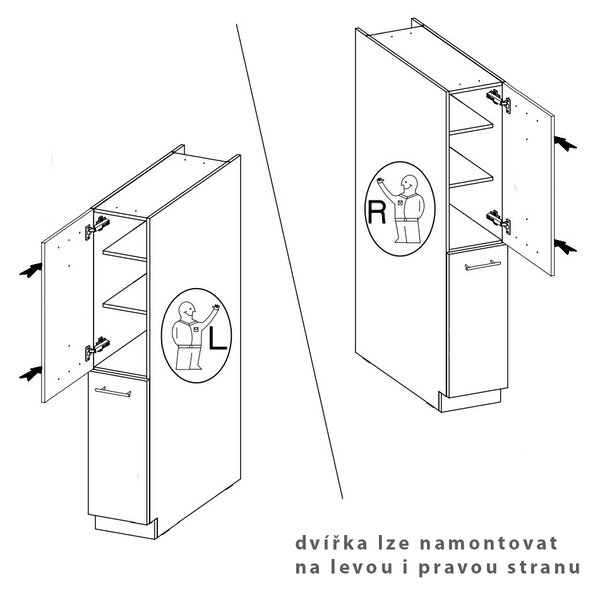Kuchyňská linka LARA wh | 280 cm | UNI provedení | VÝBĚR TYPU ZÁSUVEK | bílá lesk