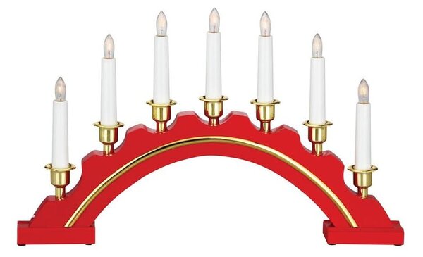 Světelná dekorace s vánočním motivem v červeno-zlaté barvě Celine – Markslöjd